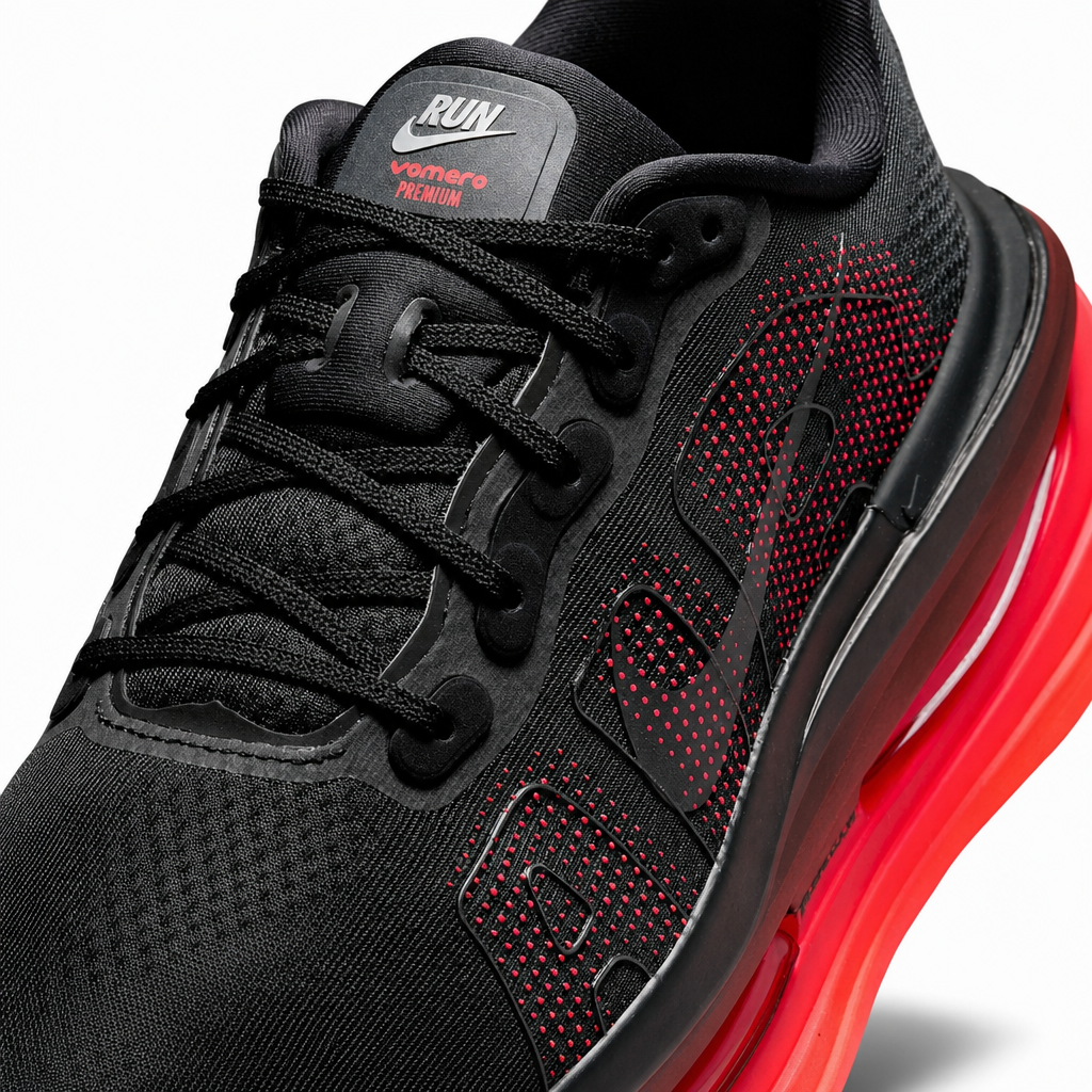 Vomero Premium "Black Bright Crimson"
