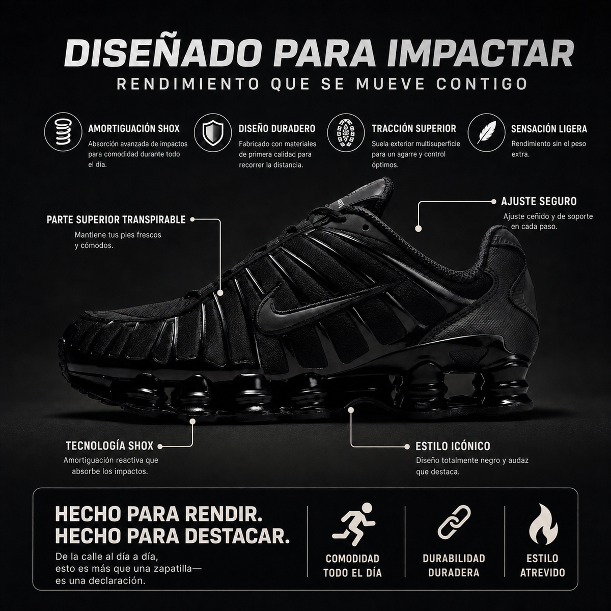 Shox TL Triple Black